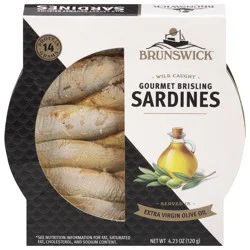 Brunswick Mediterranean Style Wild Caught Gourmet Brisling Sardines In Olive Oil Can