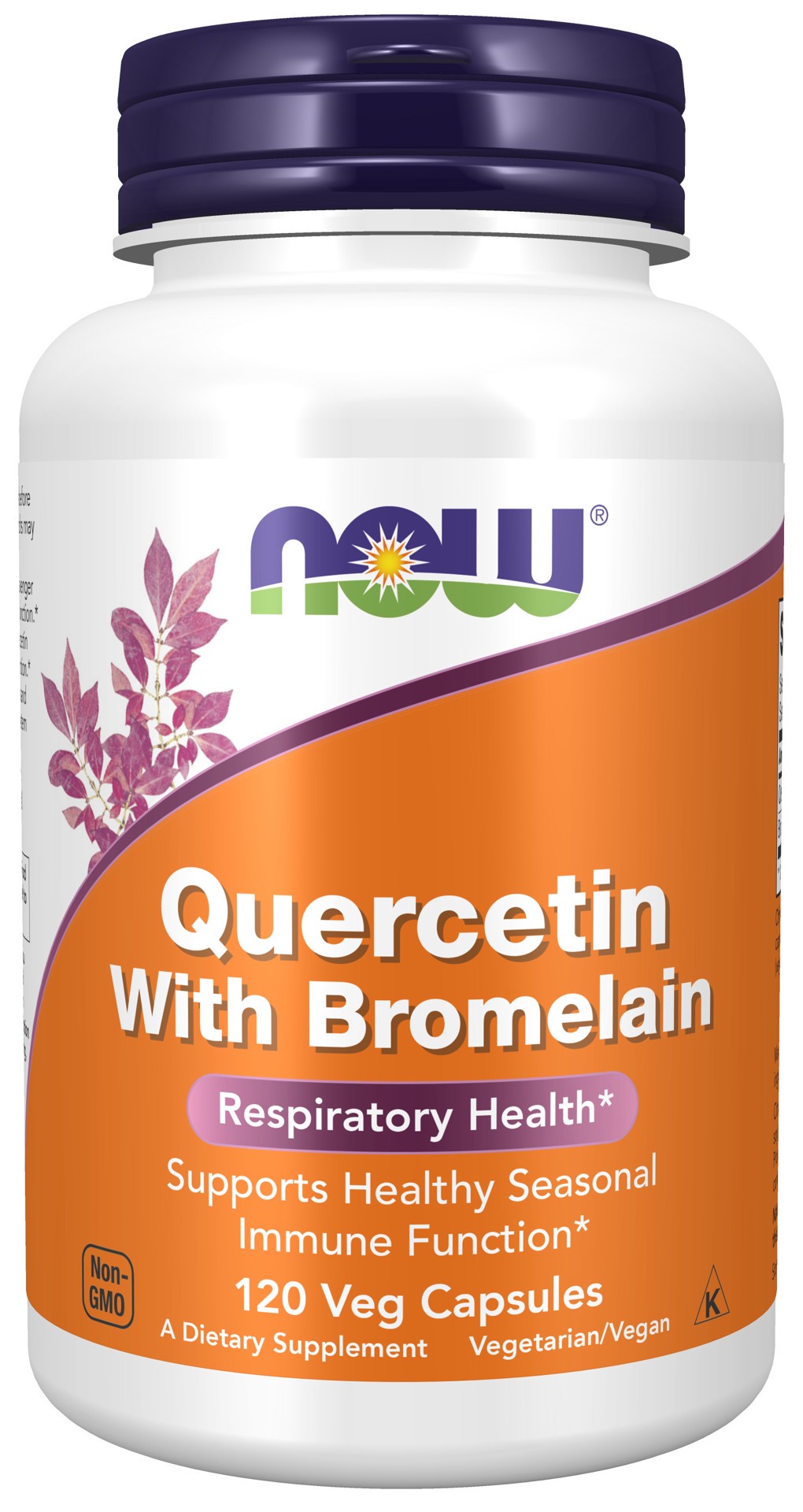 slide 1 of 5, NOW Quercetin with Bromelain - 120 Veg Capsules, 120 ct