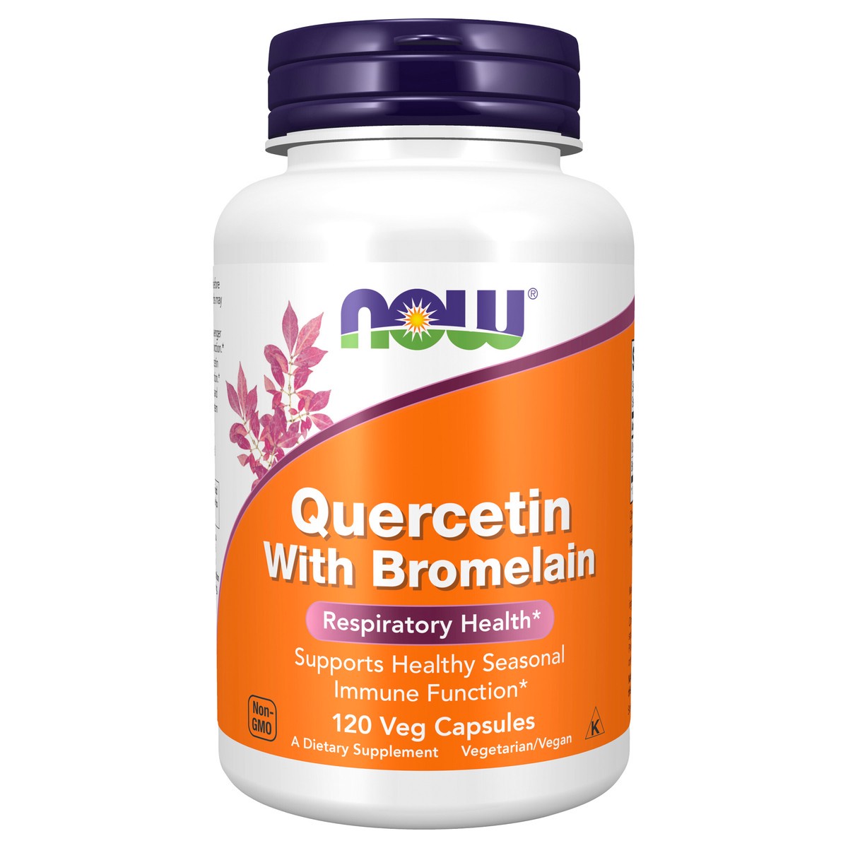 slide 1 of 5, NOW Supplements, Quercetin with Bromelain, Balanced Immune System*, 120 Veg Capsules, 120 ct