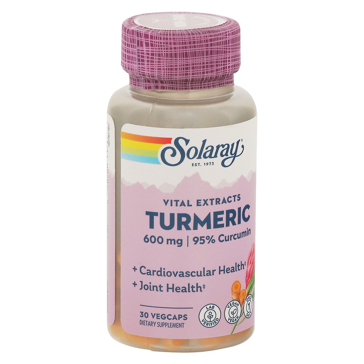 slide 8 of 9, Solaray Vital Extracts Turmeric 95% Curcumin, 30 ct