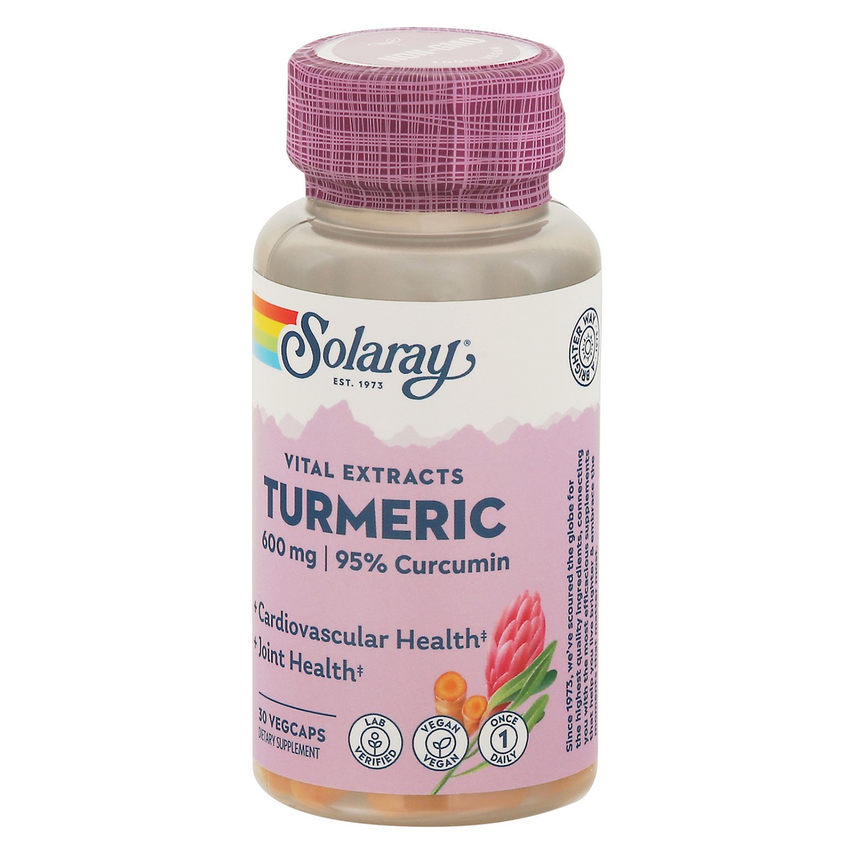 slide 2 of 9, Solaray Vital Extracts Turmeric 95% Curcumin, 30 ct