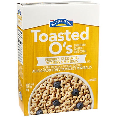 slide 1 of 1, Hill Country Fare Toasted O's Cereal, 14 oz