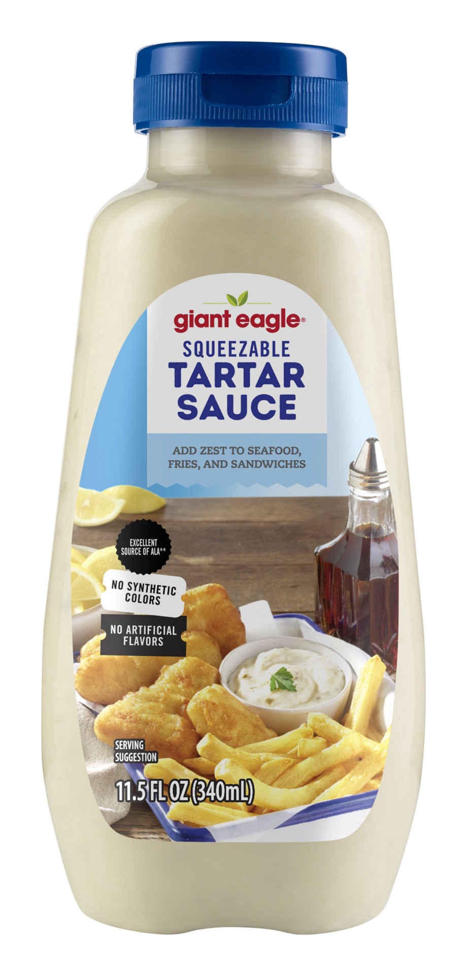 slide 1 of 1, Giant Eagle Tartar Sauce, Squeezable Bottle, 12 oz