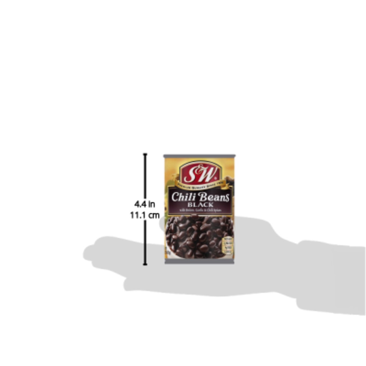slide 10 of 11, S&W Black Chili Beans with Onion Garlic & Chili Spices 15.5 oz, 