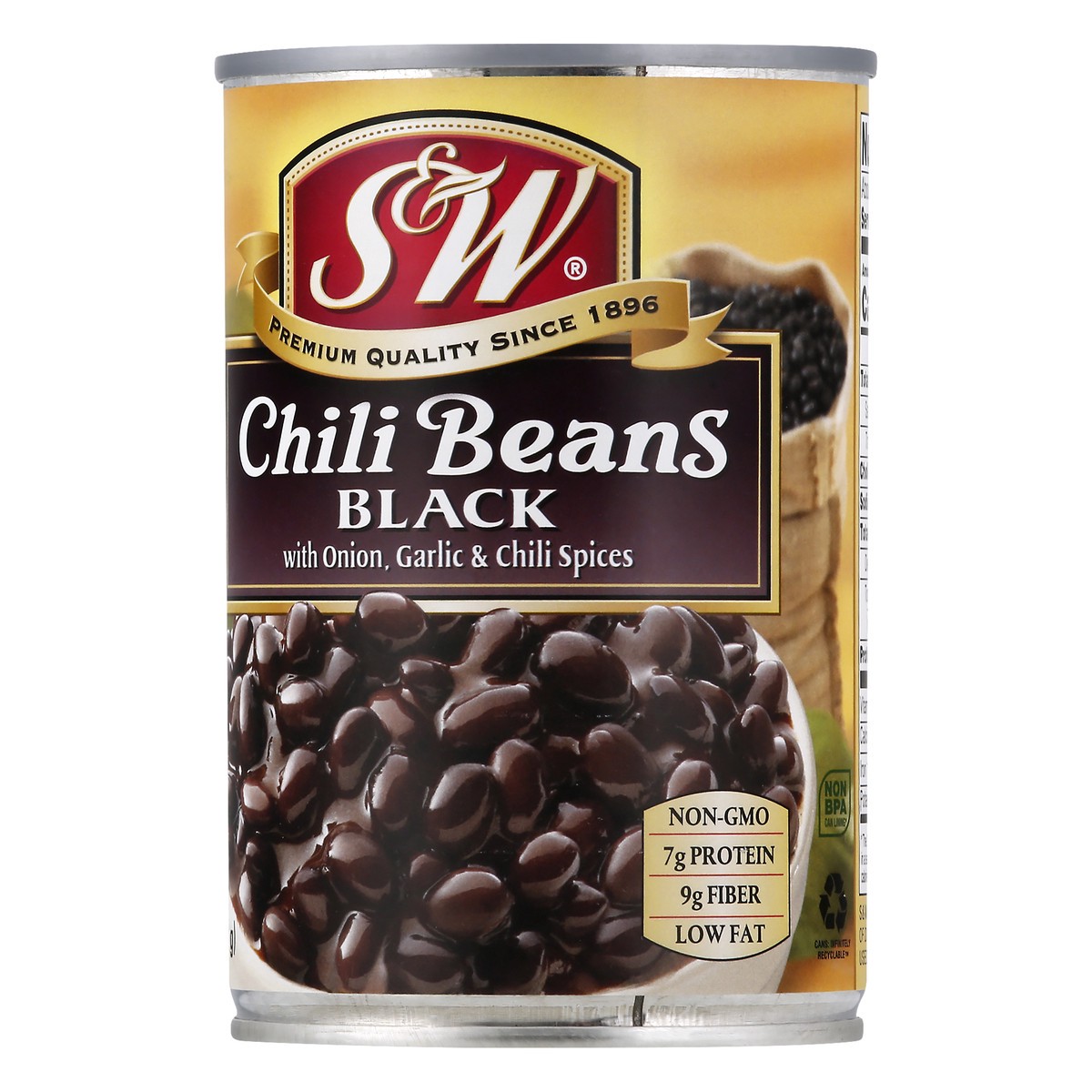slide 3 of 11, S&W Black Chili Beans with Onion Garlic & Chili Spices 15.5 oz, 