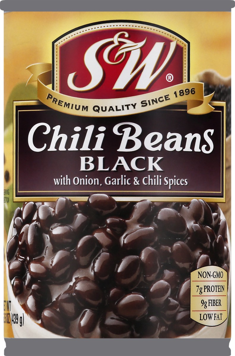 slide 4 of 11, S&W Black Chili Beans with Onion Garlic & Chili Spices 15.5 oz, 