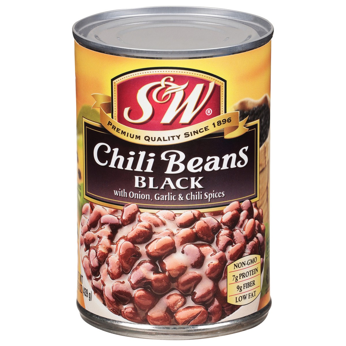 slide 1 of 11, S&W Black Chili Beans with Onion Garlic & Chili Spices 15.5 oz, 