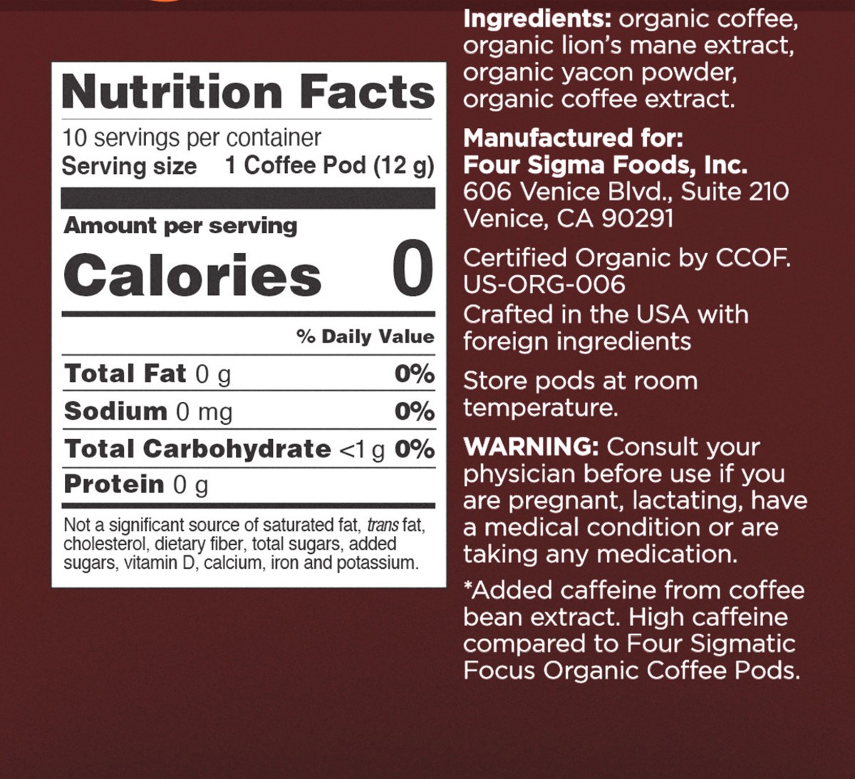 slide 10 of 13, Fs Think Hi-Caff Pods Lion's Mane - 4.2 oz, 