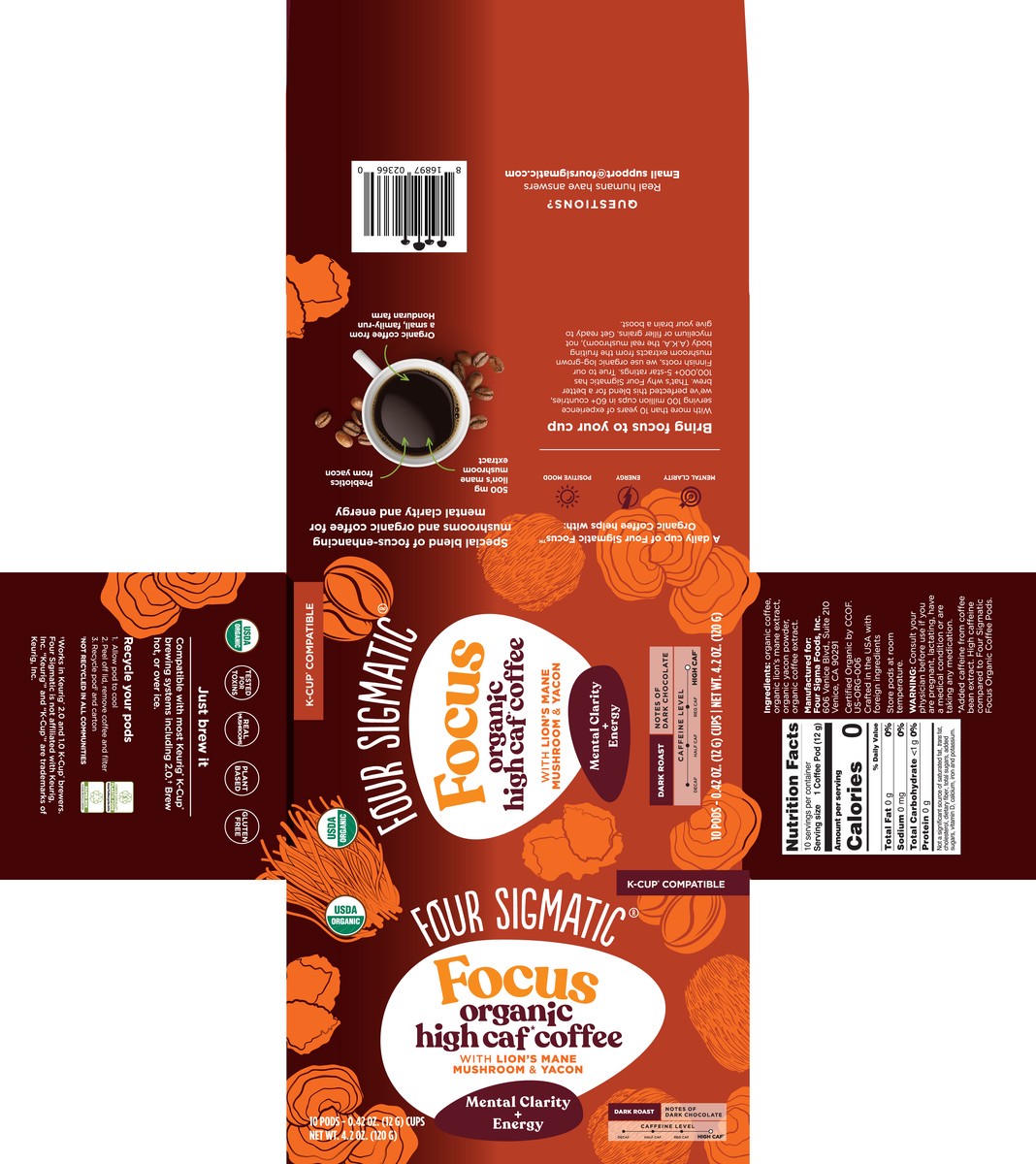 slide 3 of 13, Fs Think Hi-Caff Pods Lion's Mane - 4.2 oz, 