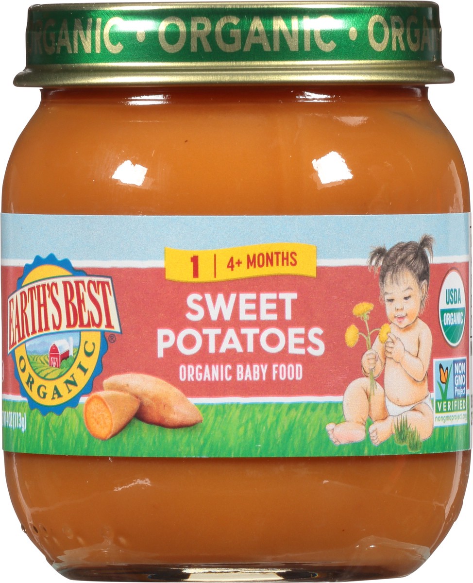 slide 1 of 13, Earth's Best 1 (4+ Months) Sweet Potatoes Organic Baby Food 4 oz, 4 oz