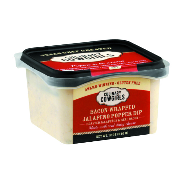 slide 1 of 1, Culinary Cowgirls Bacon-wrapped Jalapeno Popper Queso Dip, 12 oz