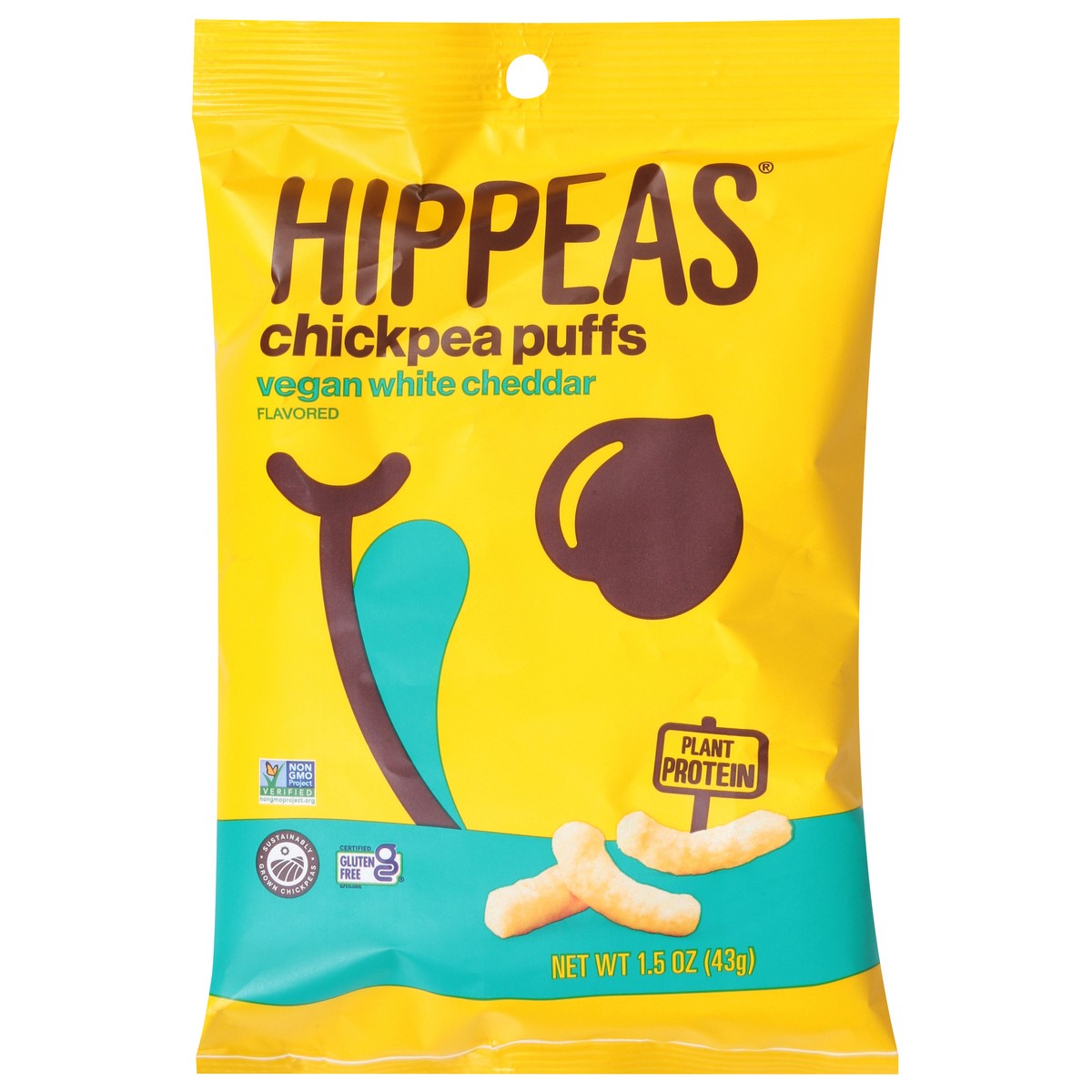 slide 3 of 13, HIPPEAS Vegan White Cheddar Flavored Chickpea Puffs 1.5 oz, 1.5 oz