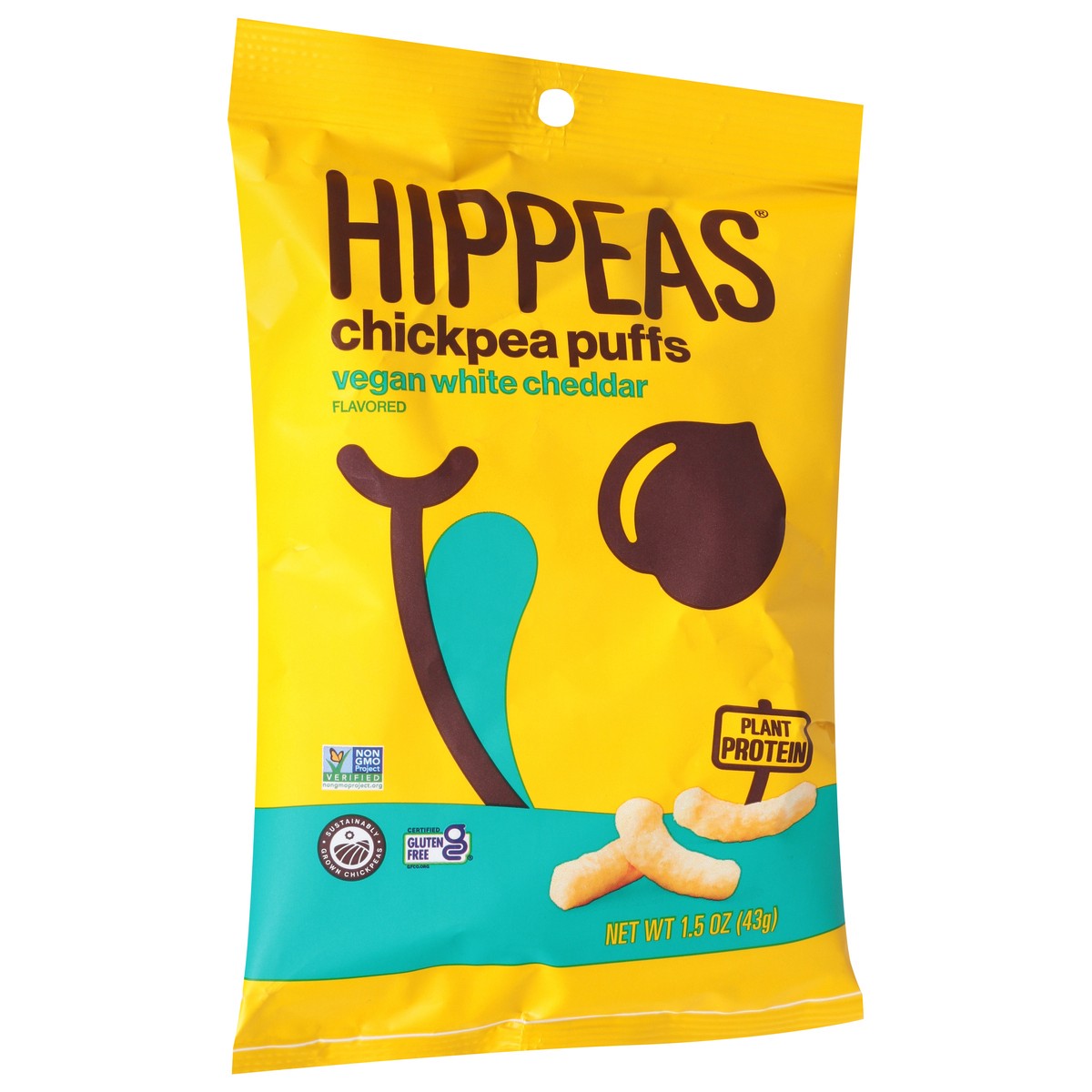 slide 9 of 13, HIPPEAS Vegan White Cheddar Flavored Chickpea Puffs 1.5 oz, 1.5 oz