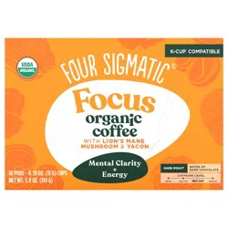 Four Sigmatic Focus Organic Dark Roast Coffee Pods 10 ct
