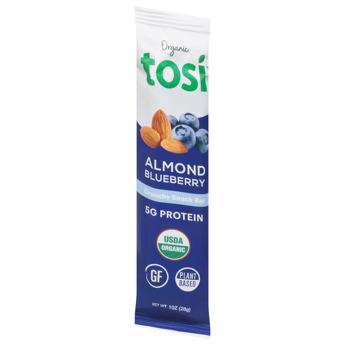 slide 3 of 9, Tosi Almond Blueberry Snack Bar 1 oz, 1 oz
