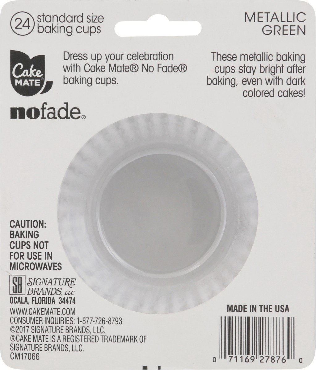 slide 9 of 9, Cake Mate No Fade Metallic Green Christmas Baking Cups 24 ea, 1 ct