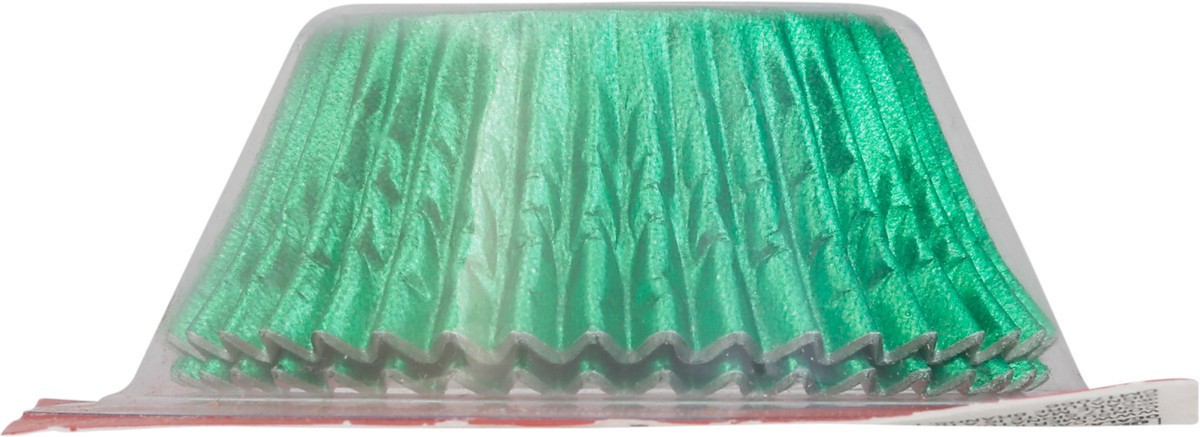 slide 6 of 9, Cake Mate No Fade Metallic Green Christmas Baking Cups 24 ea, 1 ct