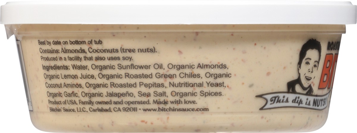 slide 2 of 9, Bitchin' Sauce Roasted Green Chile & Pepita Dip, 7 oz