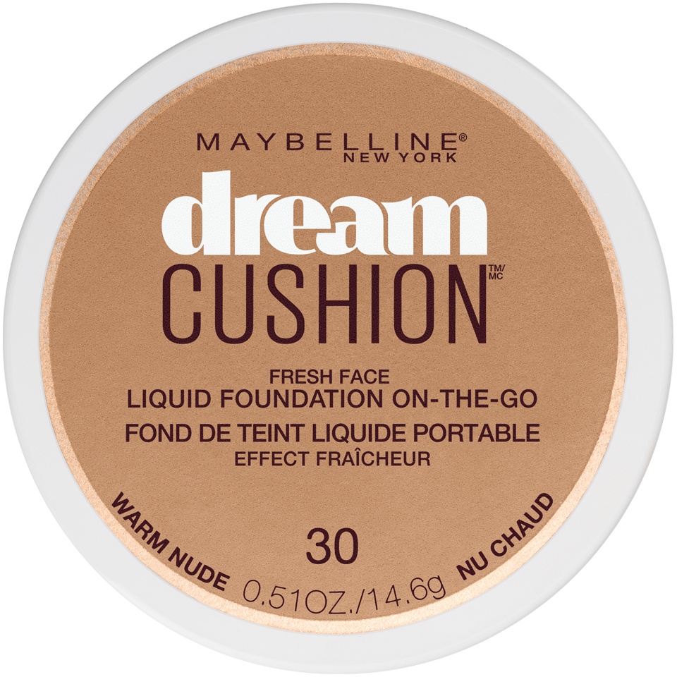 slide 1 of 4, Maybelline Dream Cushion Foundation 30 Warm Nude, 0.51 oz