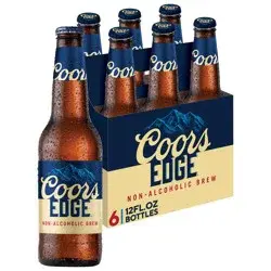 Coors Edge Non-Alcoholic Beer, 6 Pack, 12 fl. oz. Bottles, .5% ABV