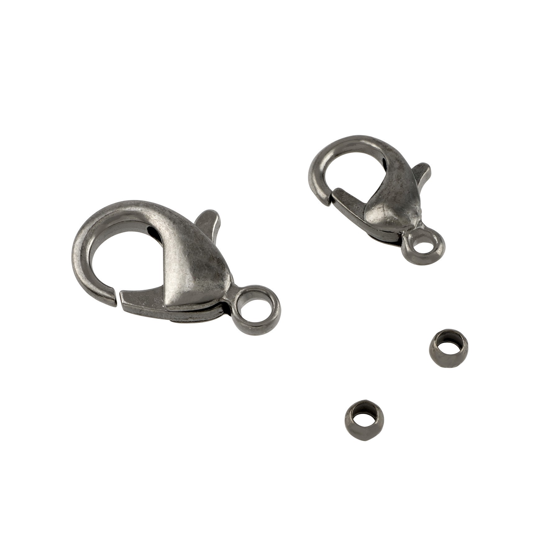 slide 2 of 2, Lobster Clasps & Crimps By Bead Landing, includes 12mm and 15mm lobster clasps