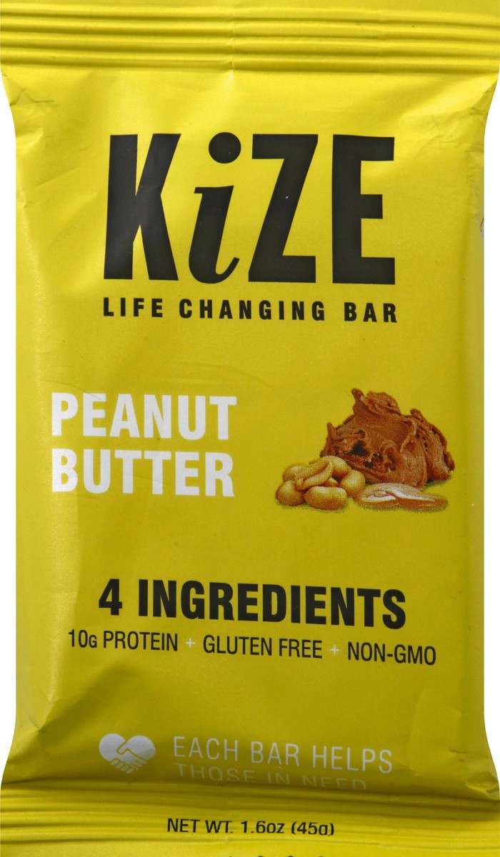 slide 5 of 12, KiZE Raw Energy Bar Peanu Butter, 1.6 oz