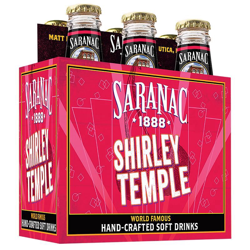 slide 1 of 1, Saranac Shirley Temple Glass Bottles - 6 ct; 12 fl oz, 6 ct; 12 fl oz