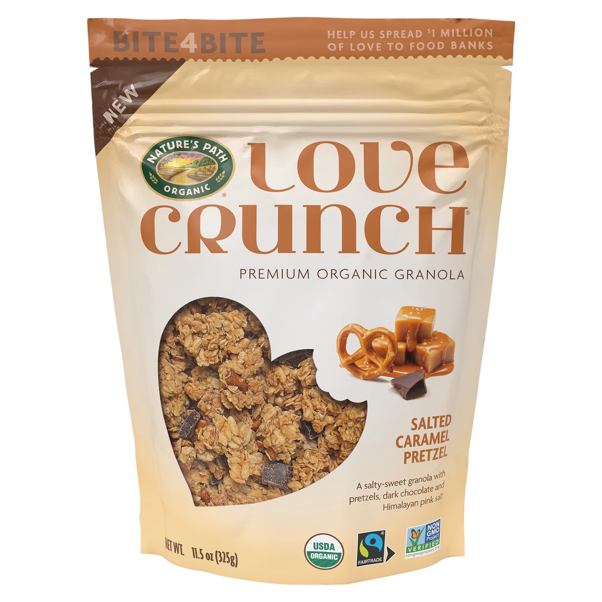 slide 1 of 3, Nature's Path Organics Love Crunch Salted Caramel Pretzel Granola, 11.5 oz