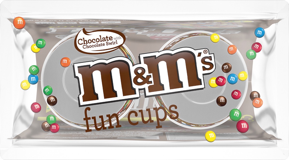 slide 11 of 14, M&M's Chocolate Ice Cream Fudge Swirl Fun Cups with M&M's Milk Chocolate Candy, 10 Ct Pack, 10 ct; 3 fl oz
