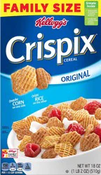 Kellogg''s Crispix Cold Breakfast Cereal, 8 Vitamins and Minerals, Family Size, Original, 18oz Box (1 Box)