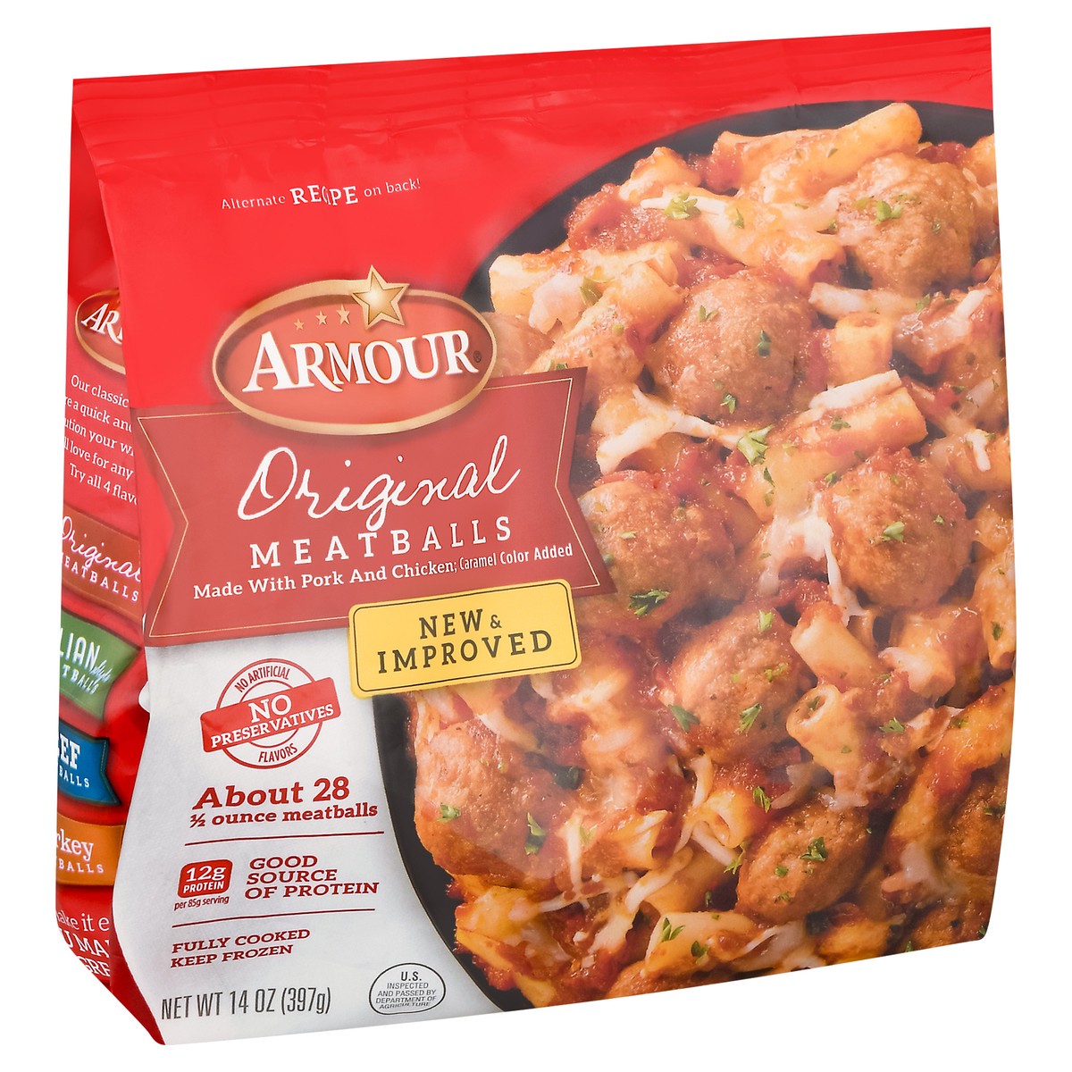 slide 3 of 9, Armour Original Meatballs, 14 oz