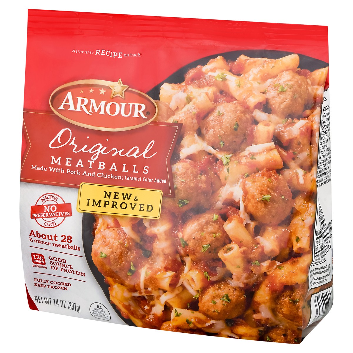 slide 4 of 9, Armour Original Meatballs, 14 oz