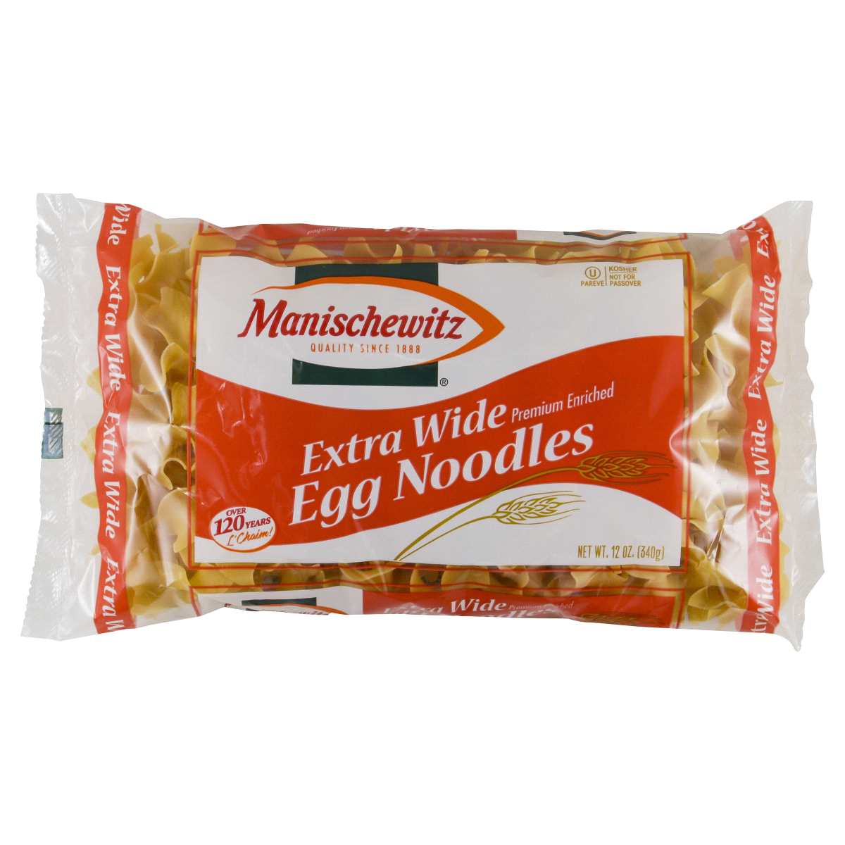 slide 1 of 2, Manischewitz Extra Wide Egg Noodles, 12 oz