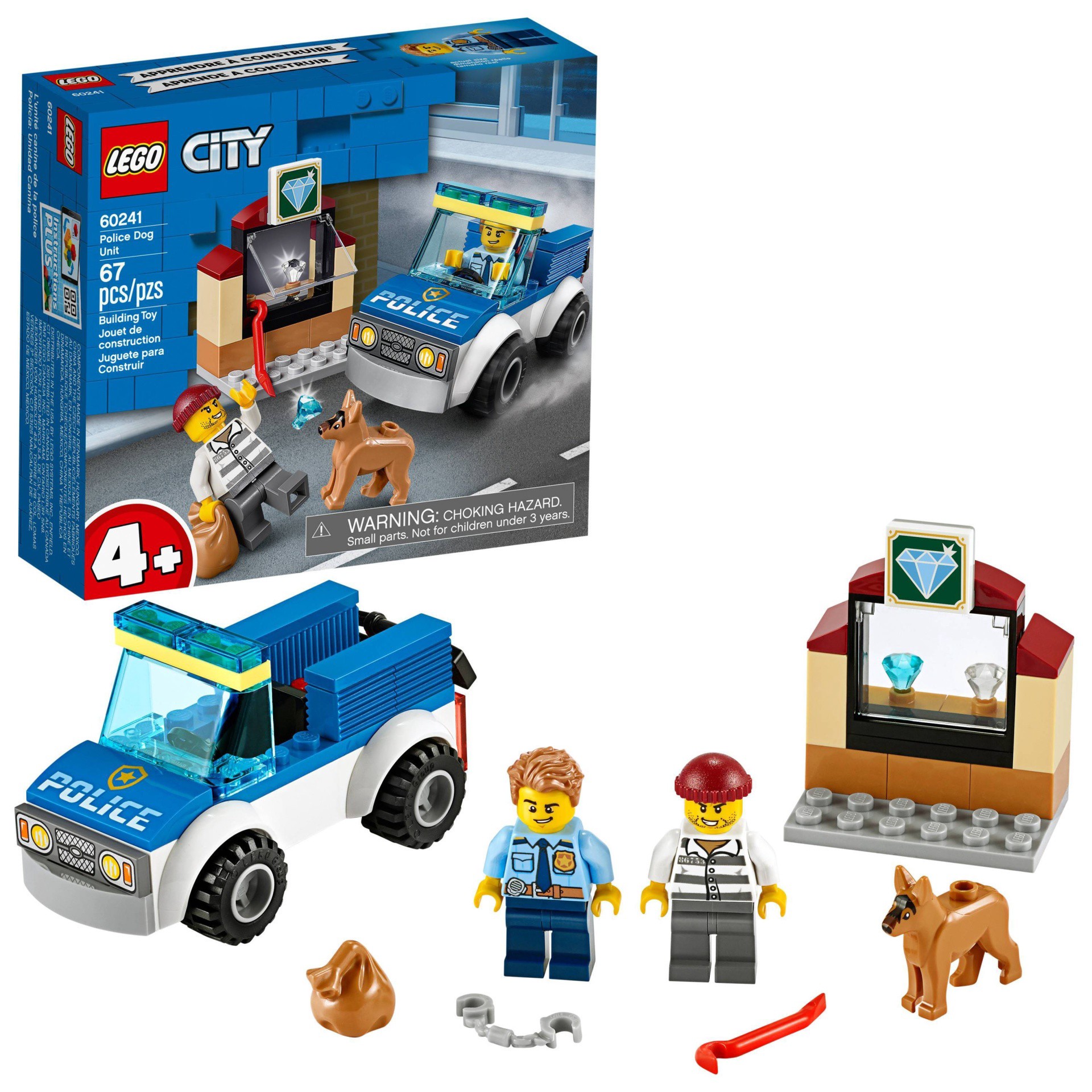 slide 1 of 7, LEGO City Police Dog Unit Cool Building Set for Kids 60241, 1 ct