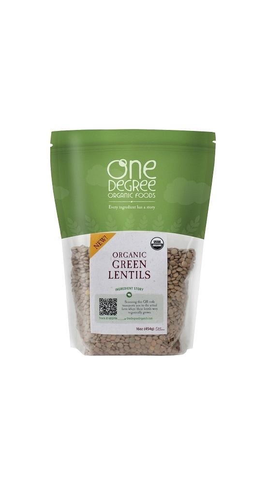 slide 1 of 1, One Degree Organic Foods One Dgree Green Lentils, 16 oz