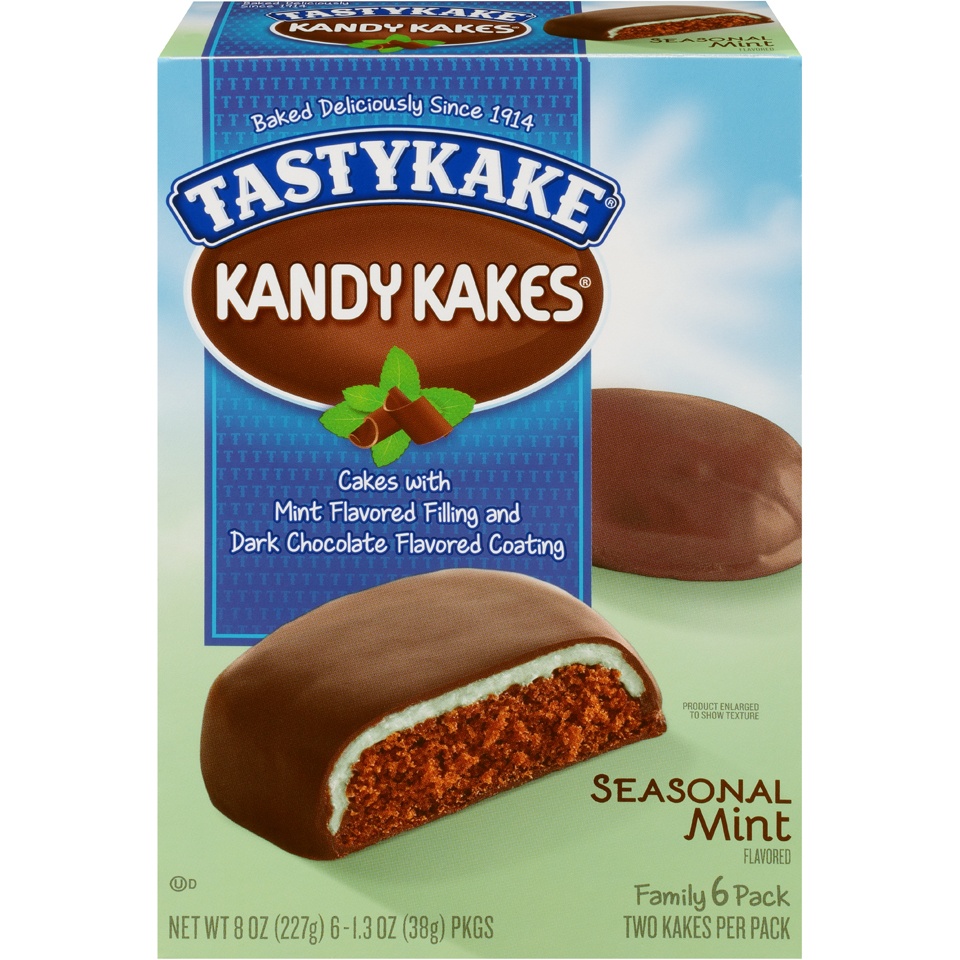 slide 1 of 8, Tastykake Mint Kandy Kakes, 8 oz