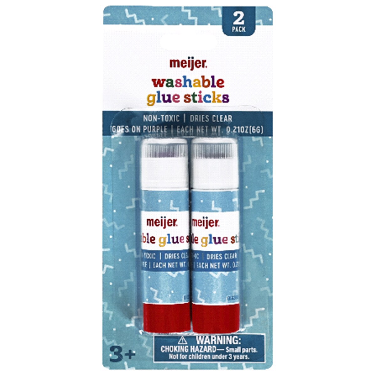 slide 1 of 9, Meijer Washable Glue Sticks, 2 ct