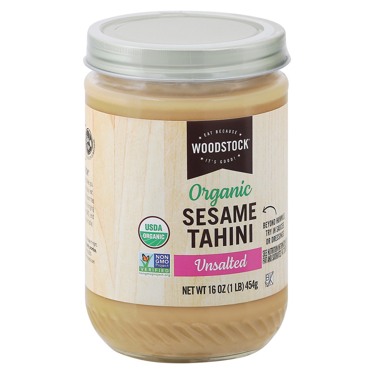 slide 5 of 14, Woodstock Unsalted Organic Sesame Tahini 16 oz, 16 oz