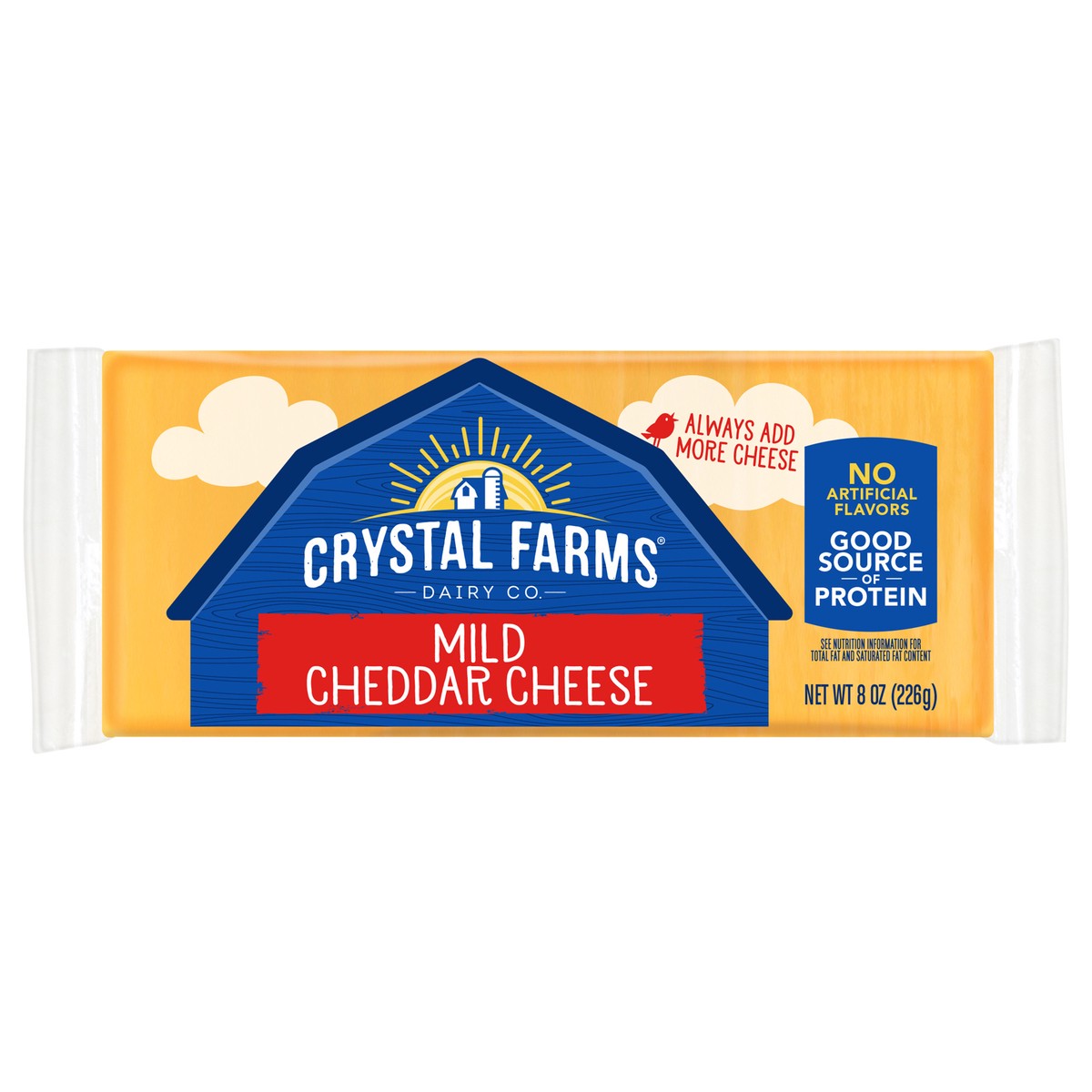 slide 1 of 4, Crystal Farms Mild Cheddar Cheese, 8 oz