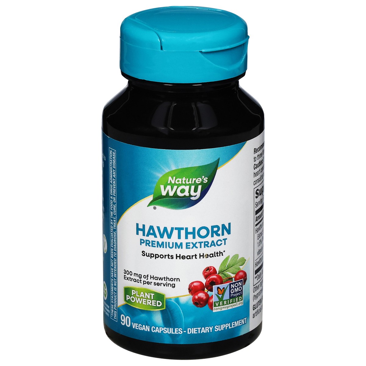 slide 1 of 2, Nature's Way 300 mg Premium Extract Hawthorn 90 Vegan Capsules, 90 ct