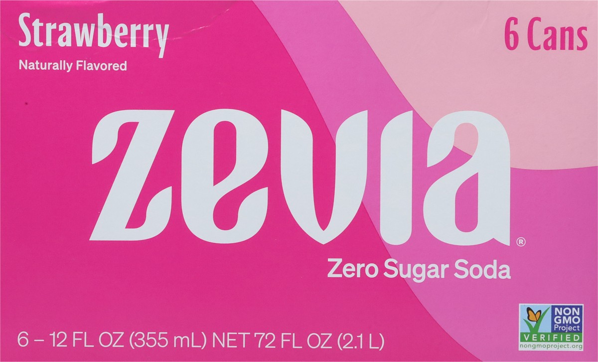 slide 5 of 9, Zevia Zero Sugar Strawberry Soda - 6 ct, 6 ct