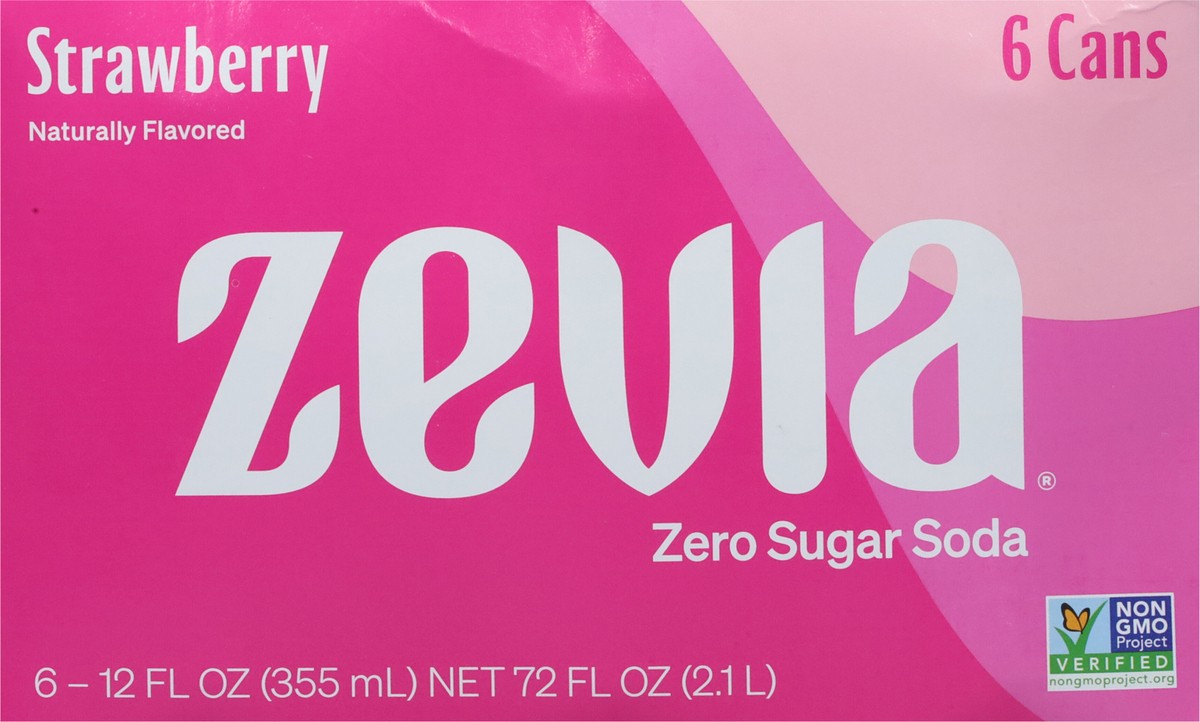 slide 5 of 9, Zevia Zero Sugar Strawberry Soda - 6 ct, 6 ct