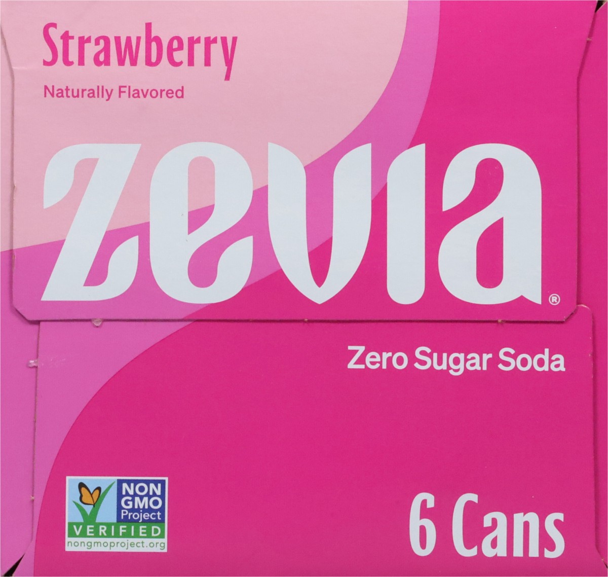 slide 7 of 9, Zevia Zero Sugar Strawberry Soda - 6 ct, 6 ct