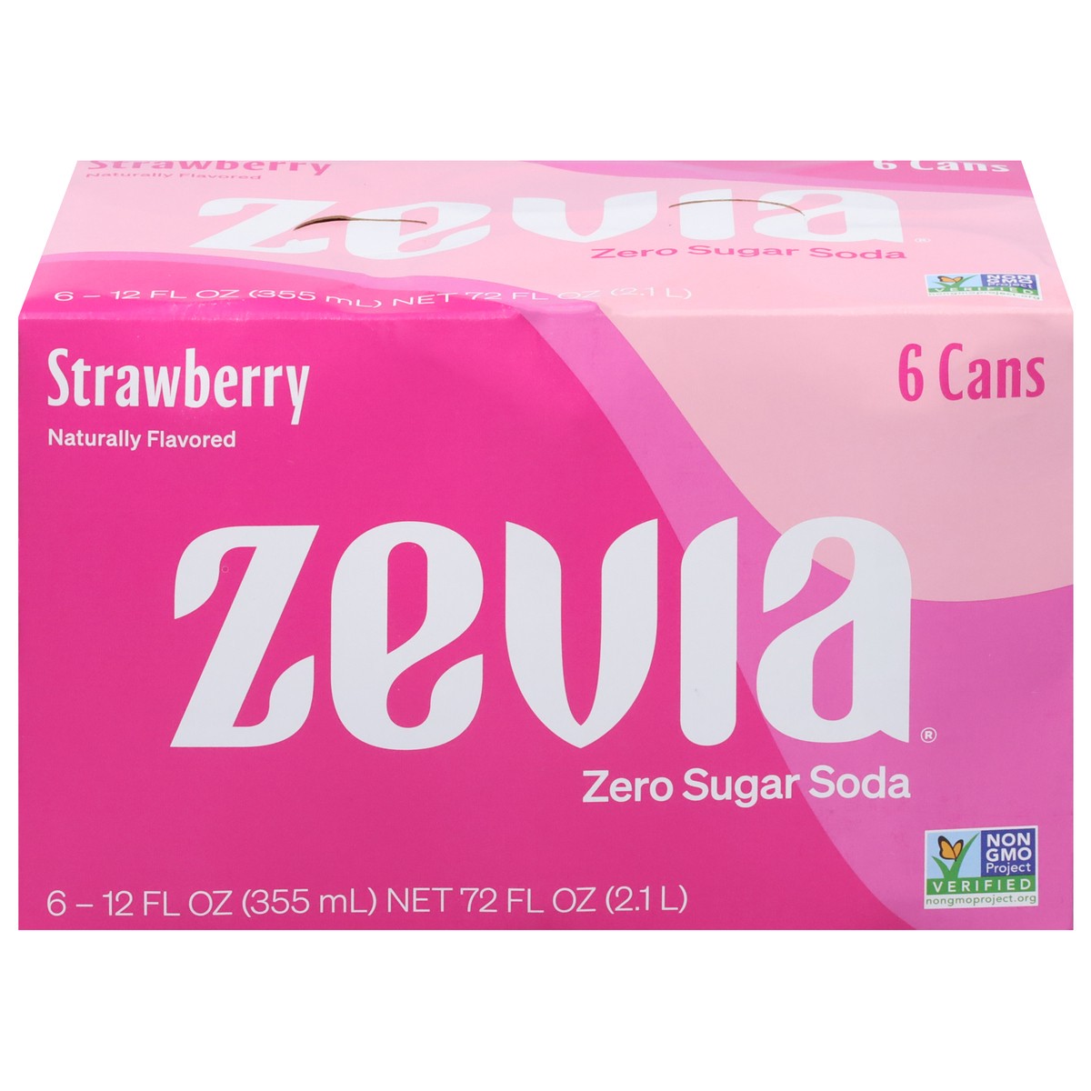 slide 1 of 9, Zevia Zero Sugar Strawberry Soda - 6 ct, 6 ct