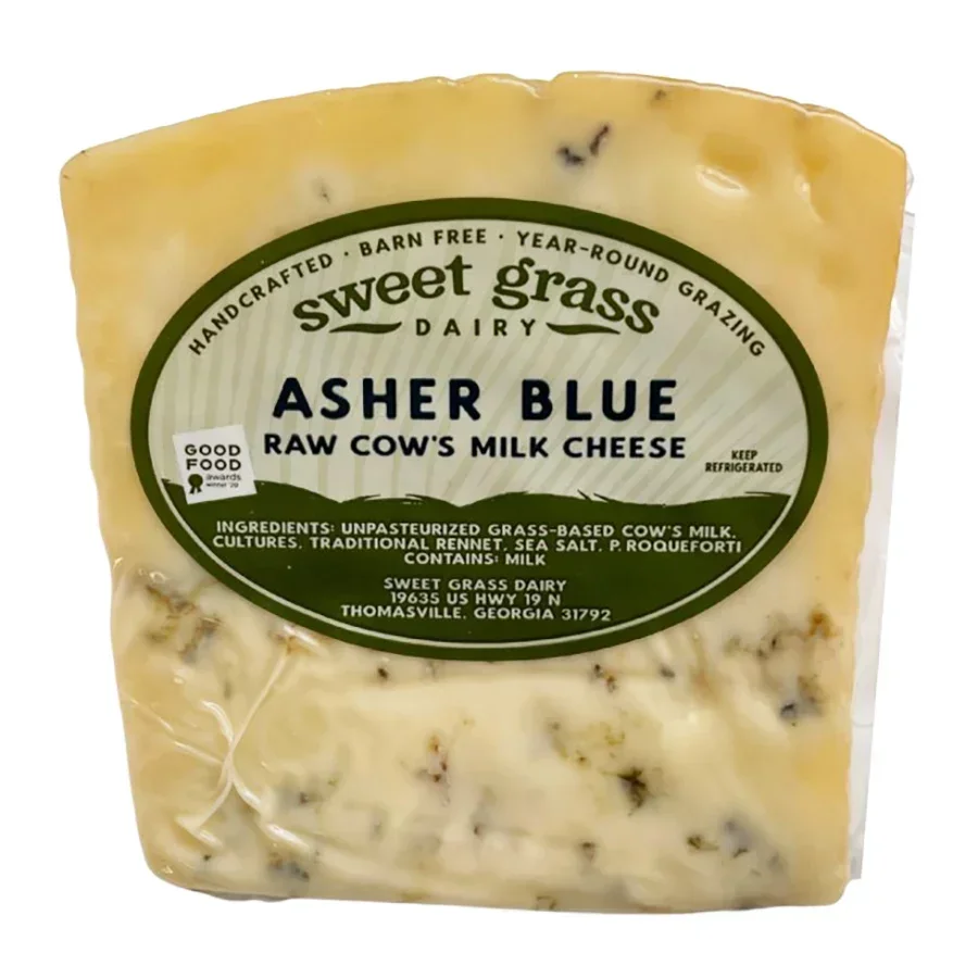 slide 1 of 1, Sweet Grass Dairy Asher Blue Fresh Cut Cheese, per lb