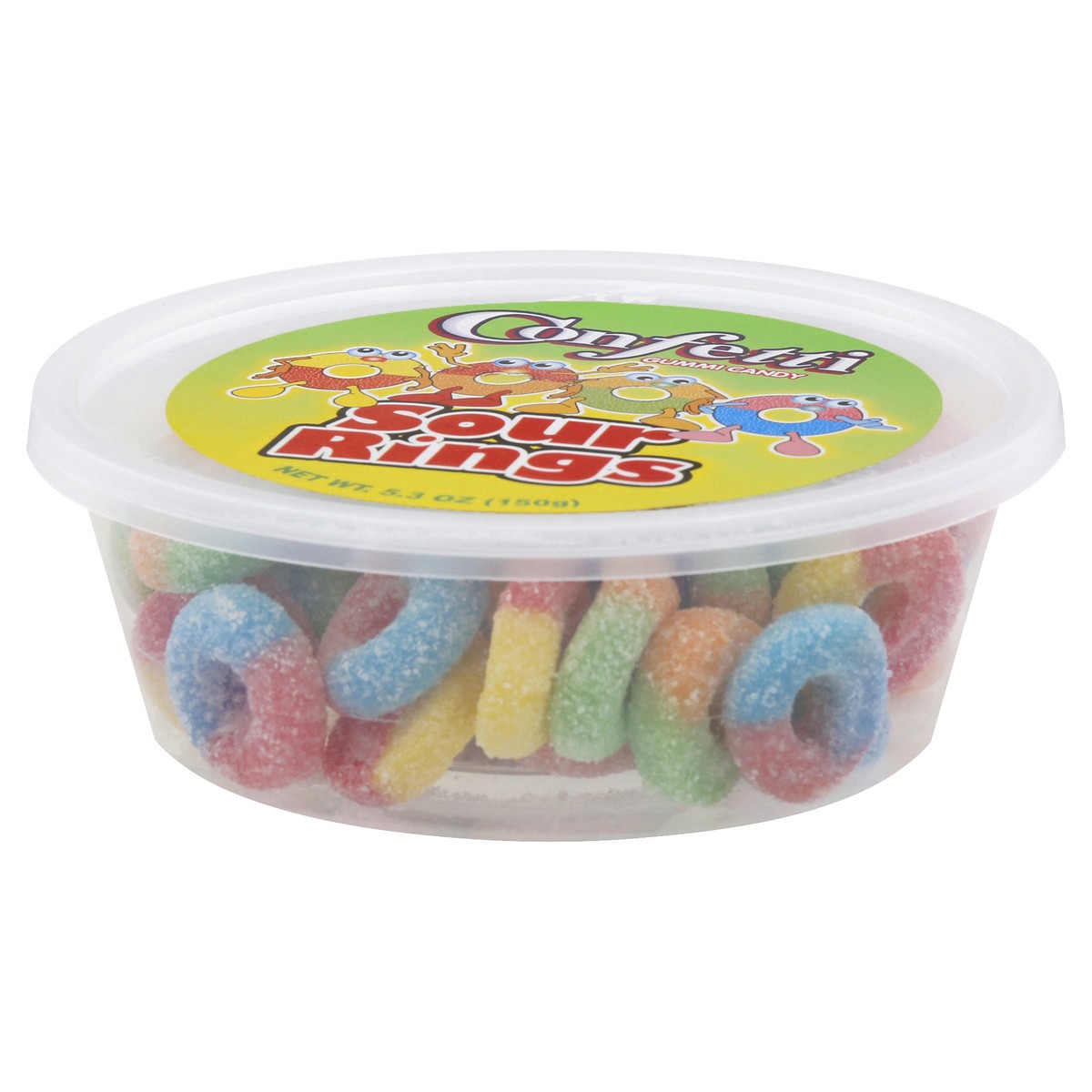 slide 4 of 11, Confetti Sour Rings Gummi Candy 5.3 oz, 5.3 oz
