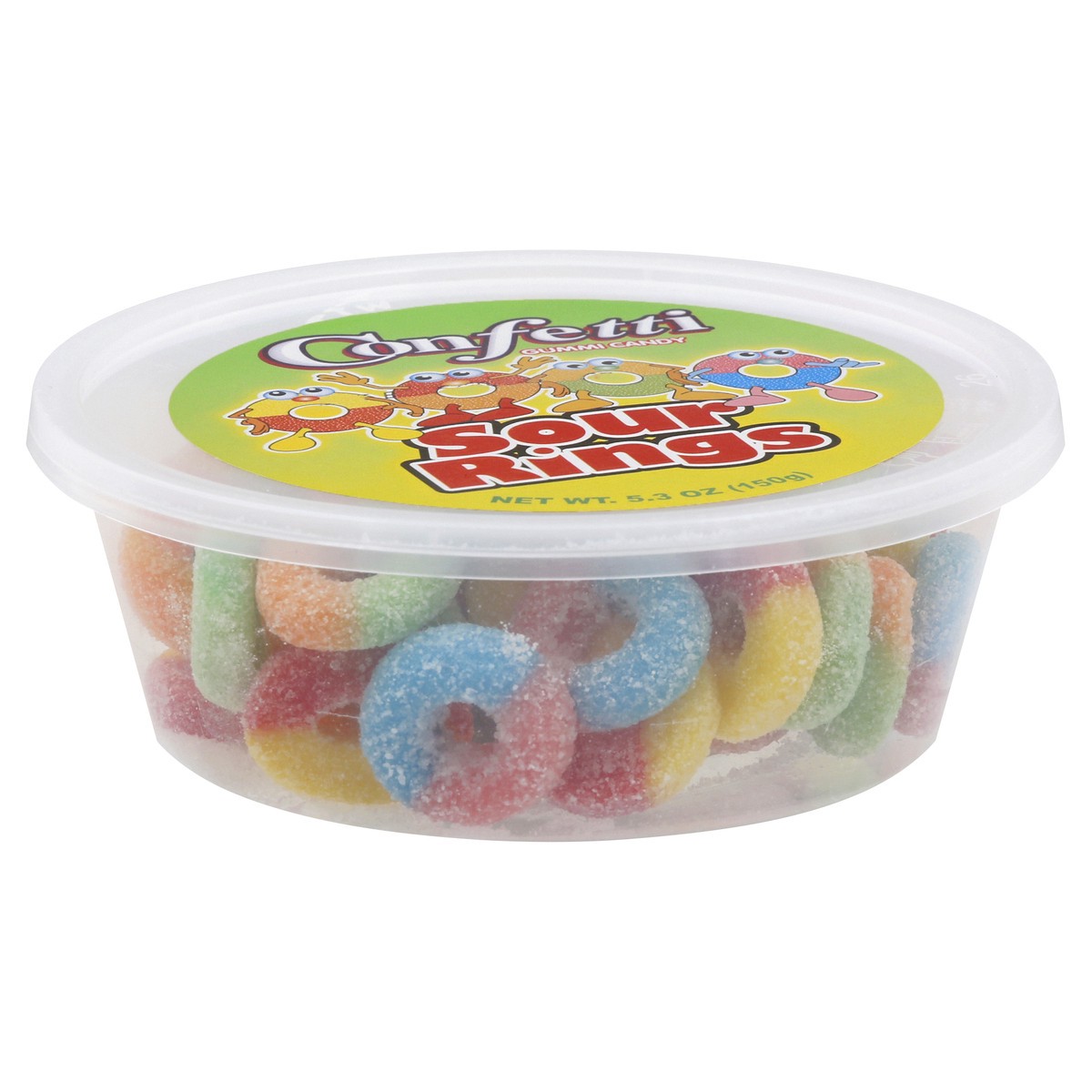 slide 11 of 11, Confetti Sour Rings Gummi Candy 5.3 oz, 5.3 oz