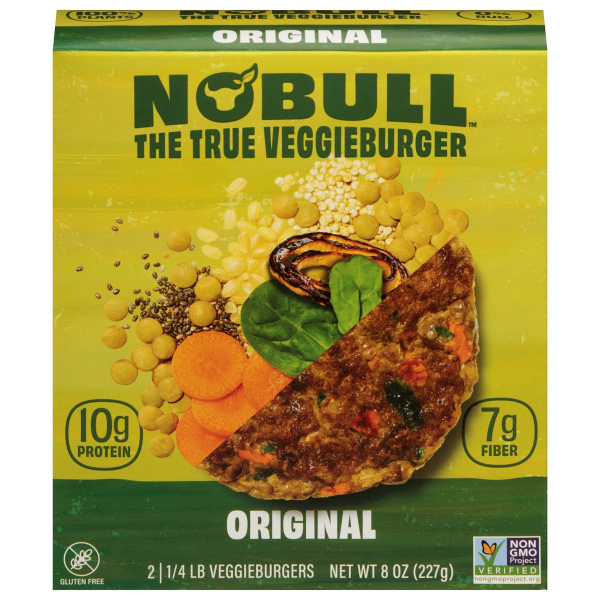 slide 2 of 15, NoBull Original Veggieburgers 2 - 0.25 lb Each, 