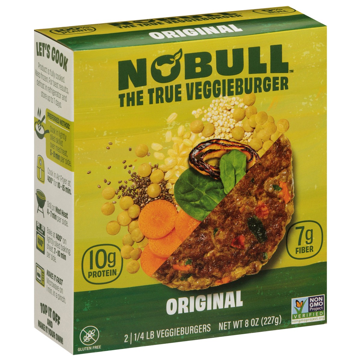 slide 11 of 15, NoBull Original Veggieburgers 2 - 0.25 lb Each, 