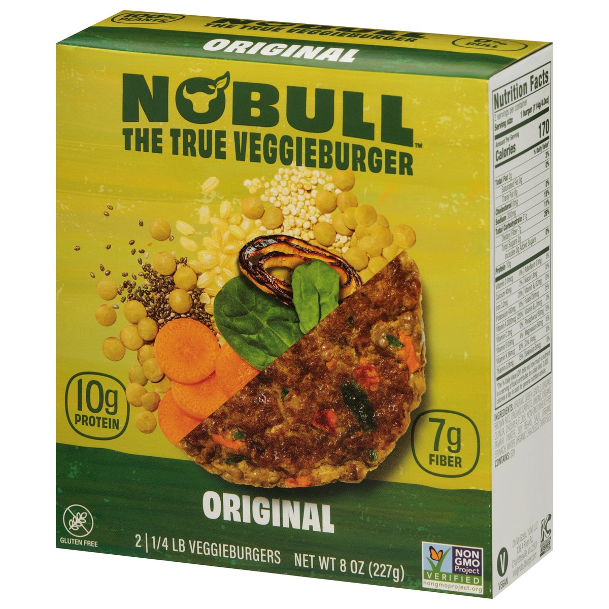 slide 4 of 15, NoBull Original Veggieburgers 2 - 0.25 lb Each, 